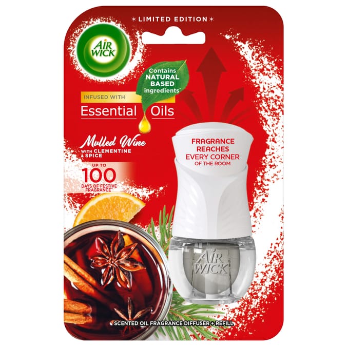 Air Wick Scented Oil Fragrance Oil Diffuser & Refill 19ml - Mulled Wine image