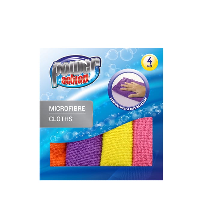 Power Action Micro Fibre Cloth 4 Pack image