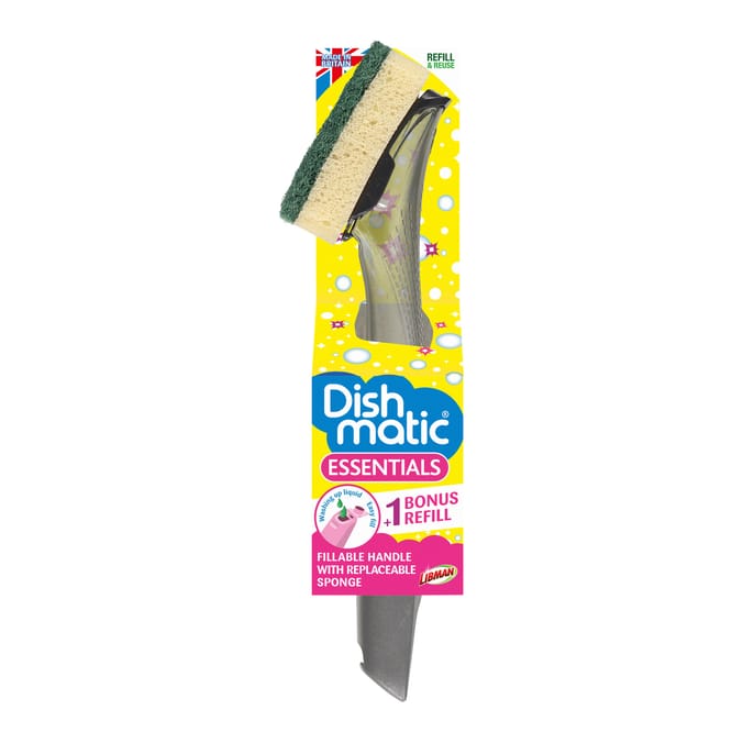 Dishmatic Essentials Classic Fillable Handle Replaceable Sponge + Refill image