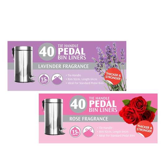 40 Tie Handle Pedal Scented Bin Liners 15L x2 image