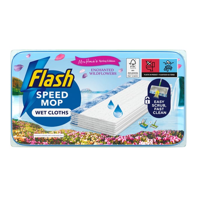 Flash Mrs Hinch's Spring Edition Speedmop Floor Cleaning Wipes - Enchanted Wildflowers image