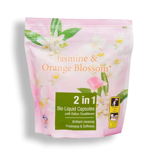 2in1 Bio Liquid Capsules With Fabric Conditioner 20 Washes - Jasmine & Orange Blossom image